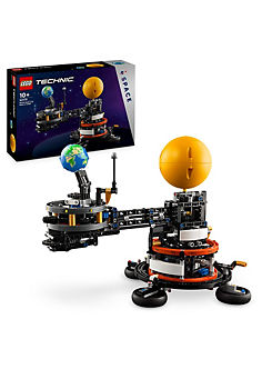 Planet Earth And Moon In Orbit by LEGO Technic