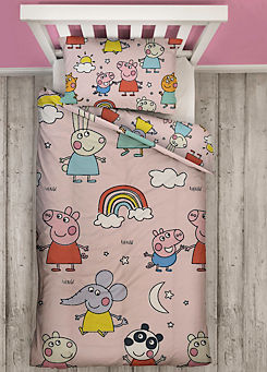 Playful Single Rotary Duvet Cover Set by Peppa Pig