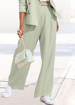 Pleated Palazzo Trousers by LASCANA