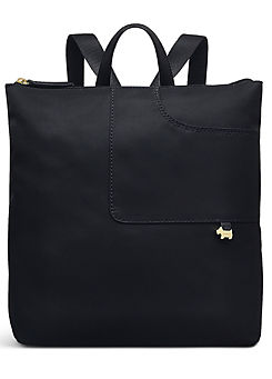 Pocket Essentials Black Responsible Medium Ziptop Backpack by Radley London