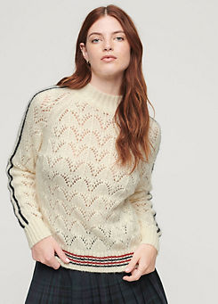 Pointelle Knit Jumper by Superdry