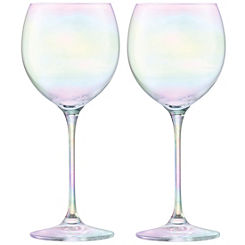Polka Set of 2 Pearl Wine Glasses by LSA