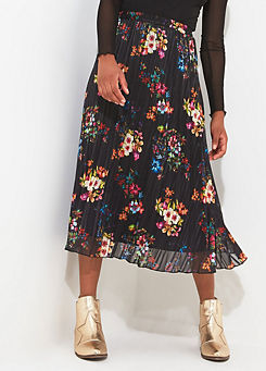 Pop of Colour Pleated Skirt by Joe Browns