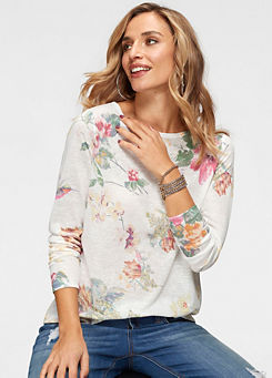 Print Long Sleeve Top by Aniston