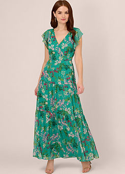 Print Tier Maxi Dress by Adrianna Papell