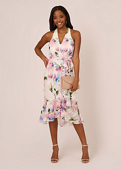 Printed High-Low Dress by Adrianna Papell