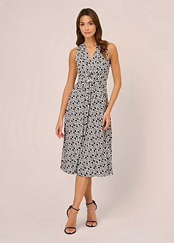 Printed Midi Dress by Adrianna Papell