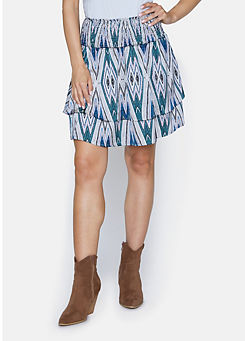 Printed Mini Frill Skirt by Sisters Point