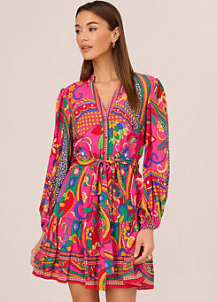 Printed Short Dress by Adrianna by Adrianna Papell