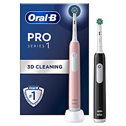 Pro Series 1 Pink & Black Electric Toothbrushes, Designed by Braun by Oral-B