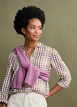 Purple Checked Farsight Top by Seasalt Cornwall