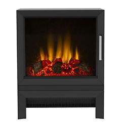 Qube Electric 2kW Stove With Log Fuel Bed by Be Modern