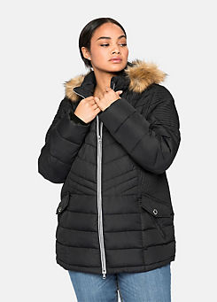 Quilted Removable Hood Jacket by Sheego