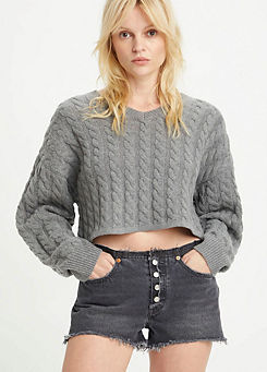Rae Cropped Cable Knit Jumper by Levi’s