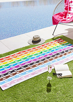 Rainbow Bunny 100% Cotton Beach Towel by Playboy