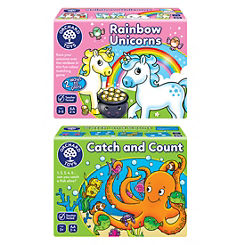 Rainbow Unicorns & Catch & Count Games Bundle by Orchard Toys