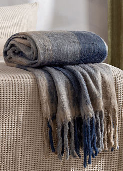 Raystone Faux Mohair Wool Blend Throw by Yard
