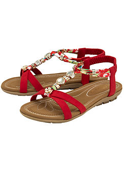 Red Claribel Sandals by Lotus