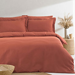 Red Clay Waffle 180 Thread Count 100% Cotton Duvet Set by The Linen Yard