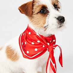 Red ’Hello’ Polka Dot Pet Neckerchief by Joules