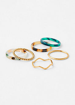 Resin Rings 6 Pack by Accessorize