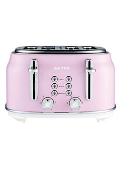 Retro 4 Slice Toaster - Pink by Salter