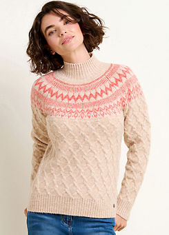 Retro Cable Mix Knitted Jumper by Brakeburn