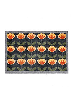 Retro Floral 50 x 75 cm Doormat by My Mat