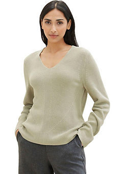 Ribbed Knit Jumper by Tom Tailor