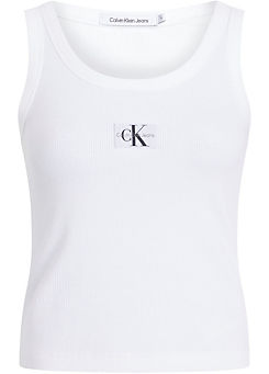 Ribbed Sleeveless T-Shirt by Calvin Klein