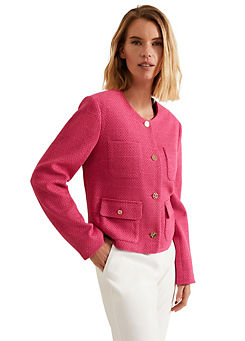 Ripley Pink Boucle Jacket by Phase Eight