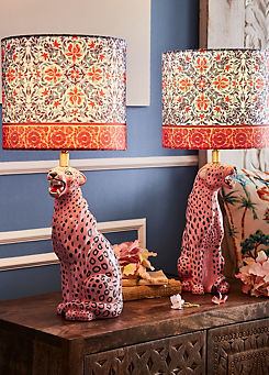 Road To Jaipur Set of 2 Leopard Lamps by Joe Browns