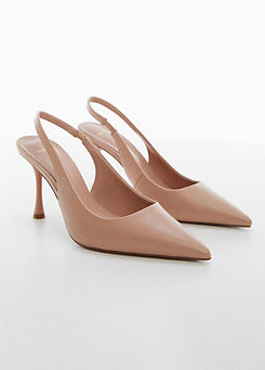 Rocco Pastel Pink Heeled Slingback Court Shoes by Mango