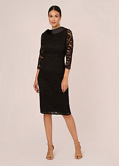 Roll Neck Sheath Dress by Adrianna Papell