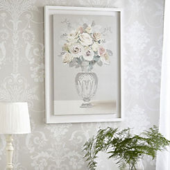 Rose Bouquet Vase Floral Framed Floating Canvas by Laura Ashley