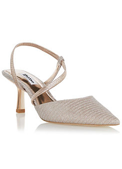 Rose Gold Colombia Aysymmetric Court Shoes by Dune London