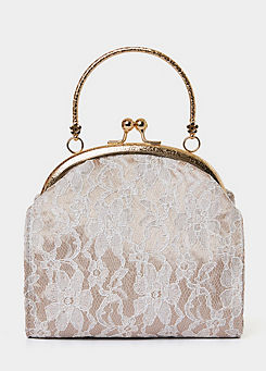 Rose Gold Lace Detail Bag by Joe Browns