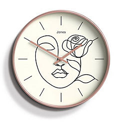 Rose Gold Serena Dial Wall Clock by Jones Clocks