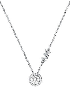 Round Halo Station Short Pendant Necklace by Michael Kors