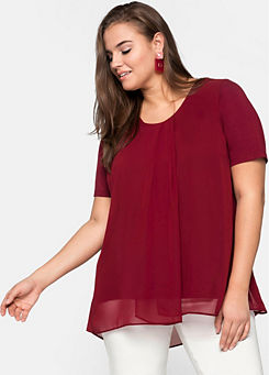 Round Neck Layered Top by Sheego