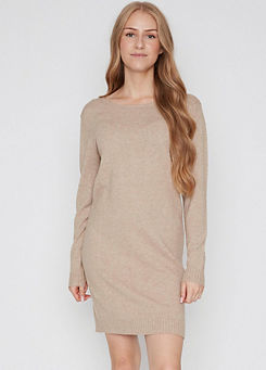 Round Neck Long Sleeve Dress by Hailys