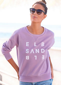 Round Neck Printed Sweatshirt by Elbsand