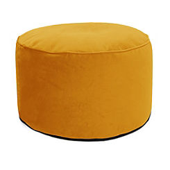 Round Velvet Pouffe Beanbag by rucomfy