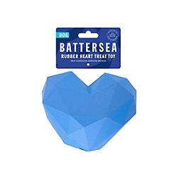 Rubber Heart Treat Dog Toy by Battersea