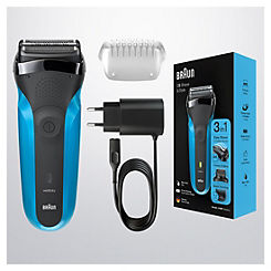 S3 Shave & Style 310BT Electric Shaver with Beard Trimmer Attachments by Braun