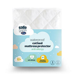 Safe Nights Anti Allergy Waterproof Cot Bed Mattress Protector by Silentnight