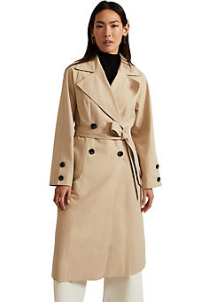 Sandy Button Detail Trench by Phase Eight