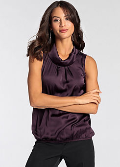Satin Blouse Top by Laura Scott