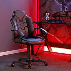 Saturn Mid-Back Wheeled Esport Gaming Chair - Black/Gold by X Rocker