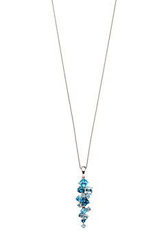 Scatter Pendant with Blue Topaz In 9Ct Gold by Elements Gold